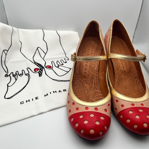 CHIE MIHARA Poker dot leather shoes  NEW IN BOX - Picture 8 of 9
